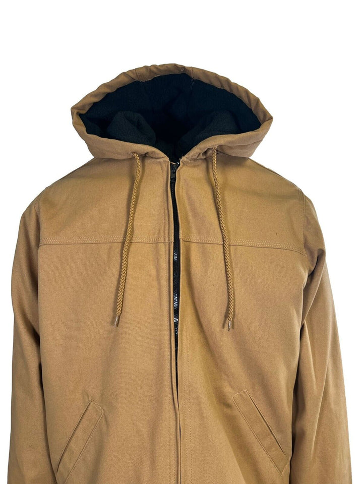 Magellan Outdoors Men's Brown Jacket Work Sherpa-lined Duck L/S (S02)