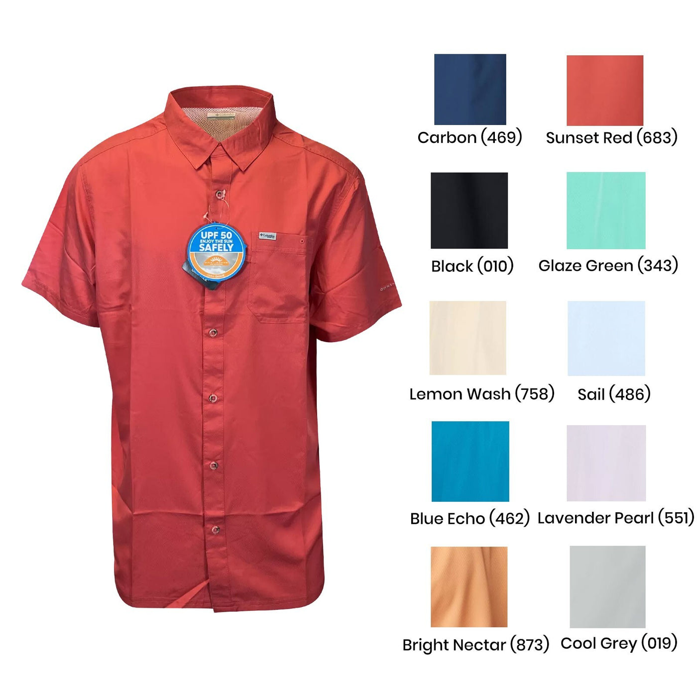 Columbia Men's Shirt Slack Tide PFG Camp Shirt UPF 50 S/S