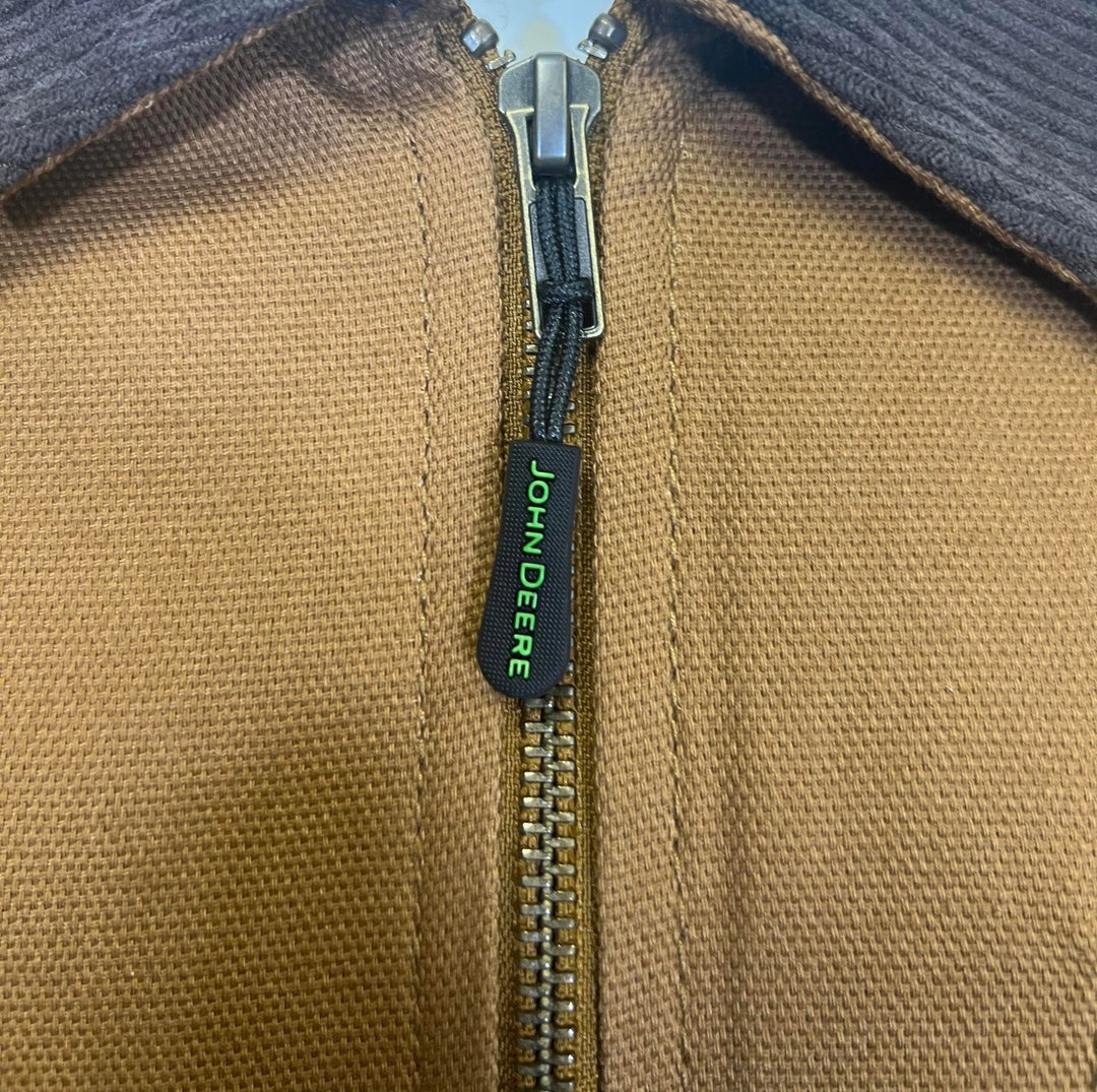 John Deere Men’s Brown Jacket Light Weight Tractor Durable Tough (S01)