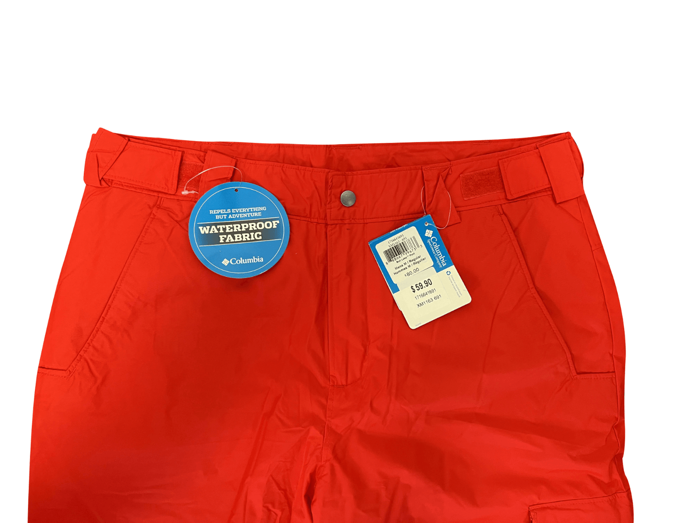 Columbia Men's Mountain Red Snow Pants Bull Lake Waterproof (S02)