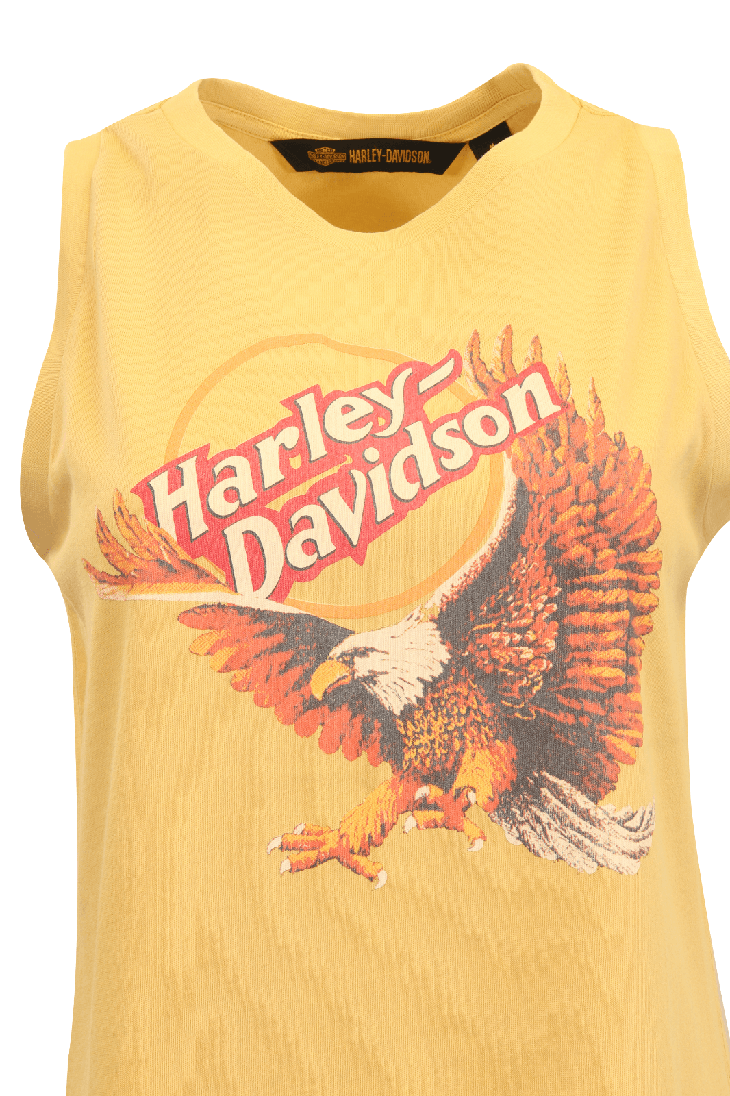 HD Branded Women's Tank Top Golden Tan Printed Eagle Muscle (S08)