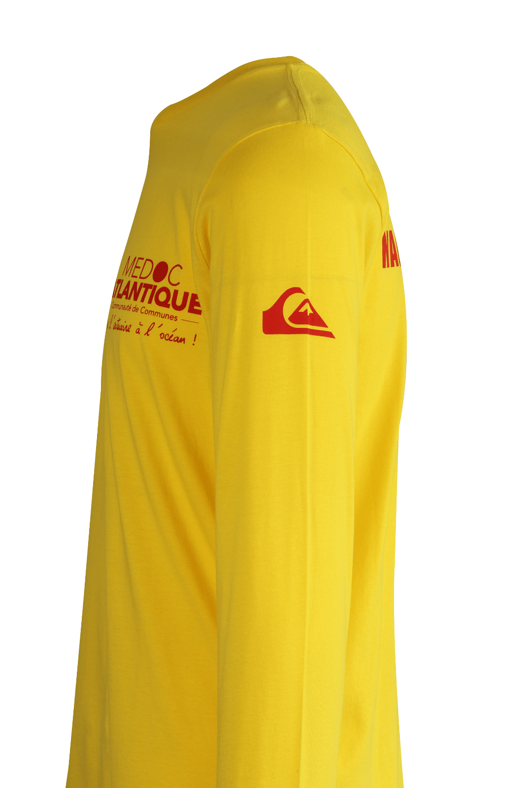 Quiksilver Men's T-Shirt Yellow Medoc Atlantique Text L/S (S02)