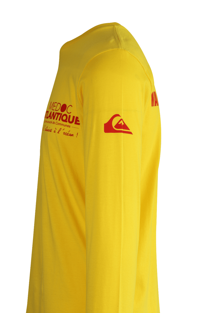 Quiksilver Men's T-Shirt Yellow Medoc Atlantique Text L/S (S02)