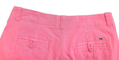 Vineyard Vines Women's Strawberry Moon Shorts Everyday Solid Pockets (S03)