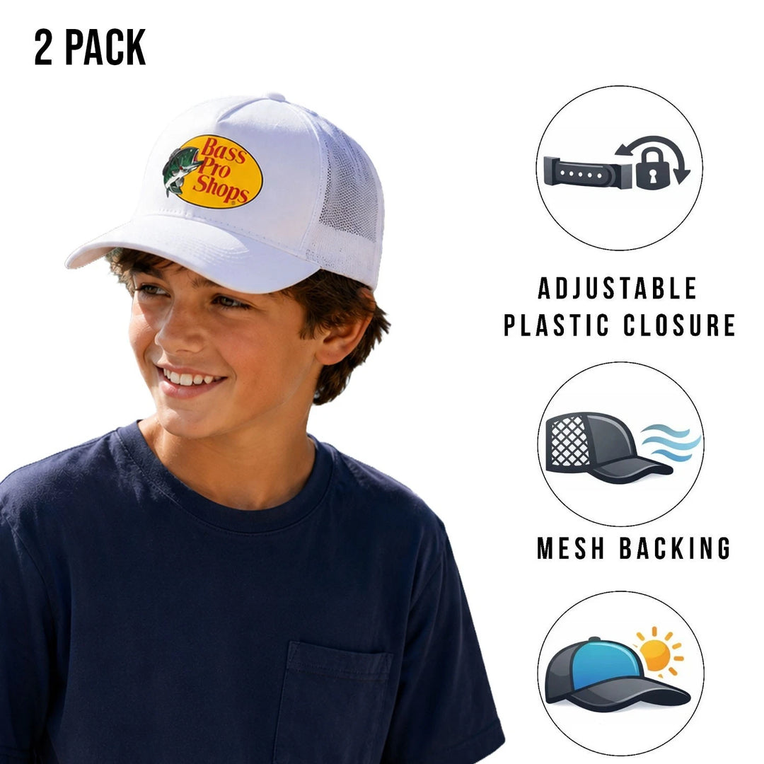 Bass Pro Shops Cap White Snapback Outdoor Youth&