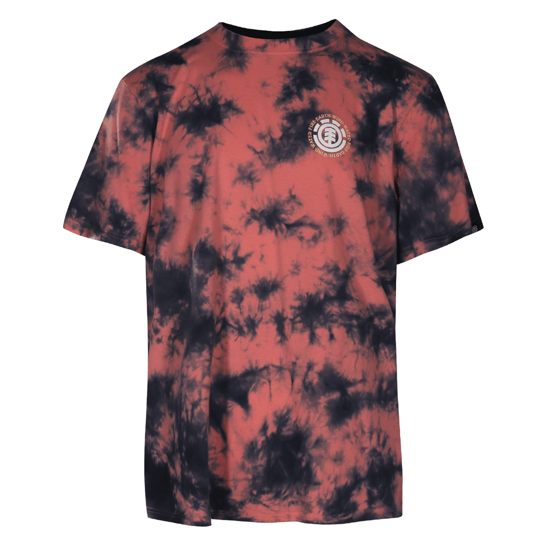 Element Men's T-Shirt Pink Blue Wander Tye-Dye S/S (S01)