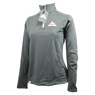 Coors Light Women's Grey T-Shirt 1/4 Zip Long Sleeve Pullover Top (S01)