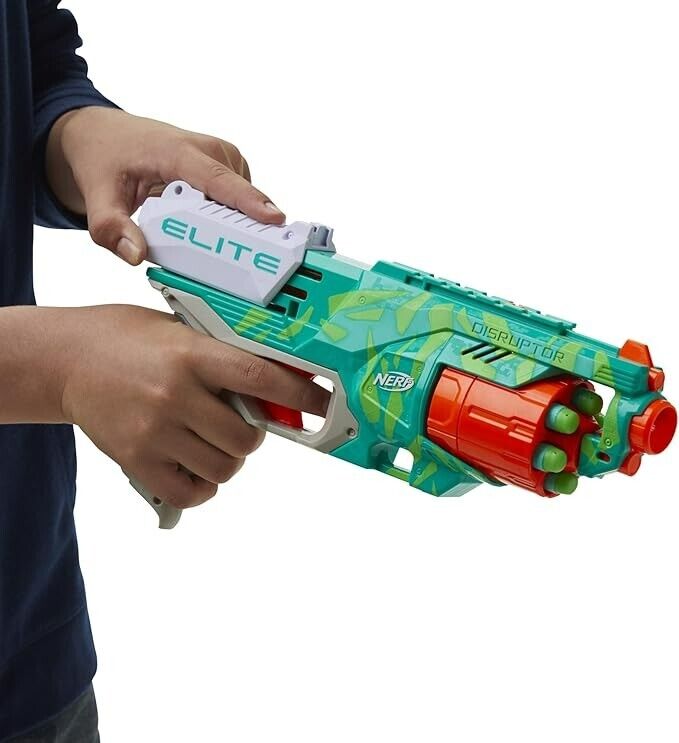 Hasbro Nerf Elite Disruptor 6-Dart Rotating Drum Dynamic Green Blaster (S43)