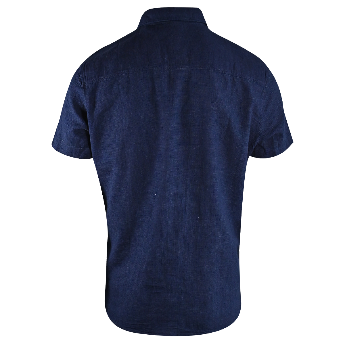 O'Neill Men's Woven Shirt Solid Dark Blue Chambray Pocket Short Sleeve (S08)