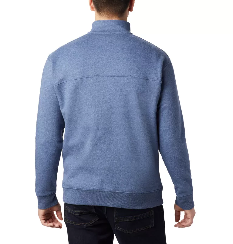 Columbia Men's Carbon HTH Blue Hart Mountain II Half Zip Fleece Sweater (470)