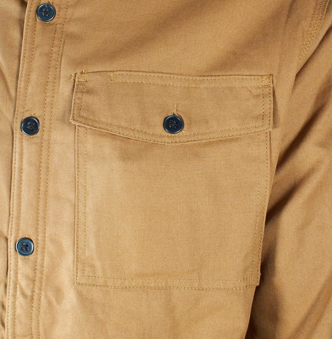 Eddie Bauer Men's Jacket Brown Ballistic Duck Work Wear Shacket (S03)