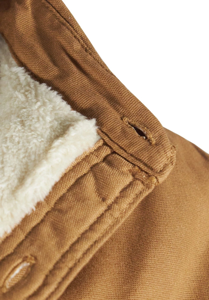 Eddie Bauer Men's Jacket Brown Ballistic Duck Work Wear Shacket (S03)