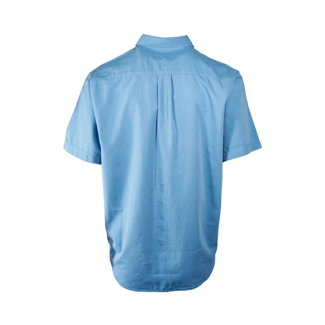 Tommy Bahama Men's Cabo Blue Shirt Salty Seas Marlin Logo Specially Treated Pocket S/S