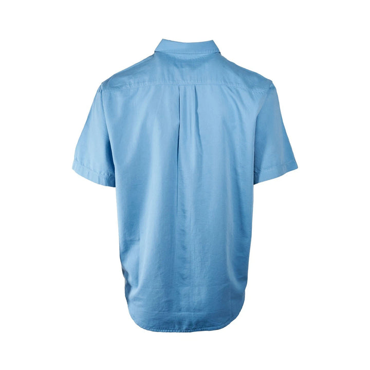 Tommy Bahama Men's Cabo Blue Shirt Salty Seas Marlin Logo Specially Treated Pocket S/S