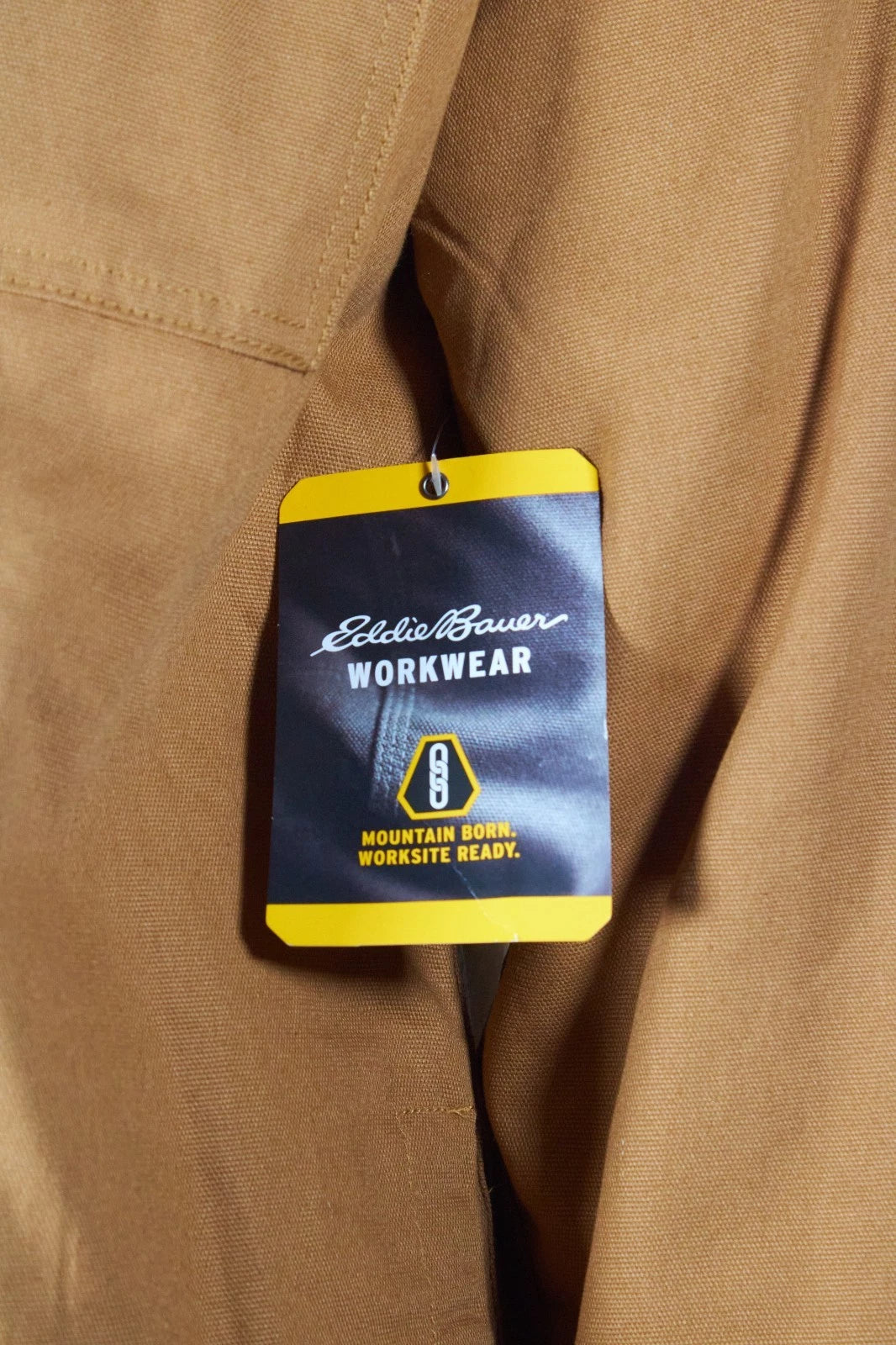 Eddie Bauer Men's Jacket Brown Ballistic Duck Work Wear Shacket (S03)