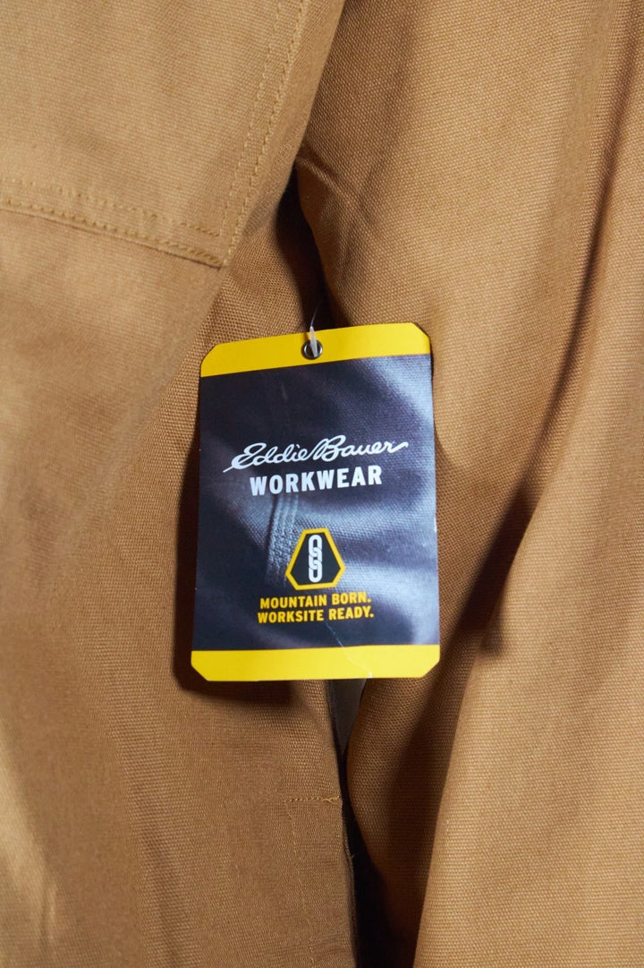 Eddie Bauer Men's Jacket Brown Ballistic Duck Work Wear Shacket (S03)