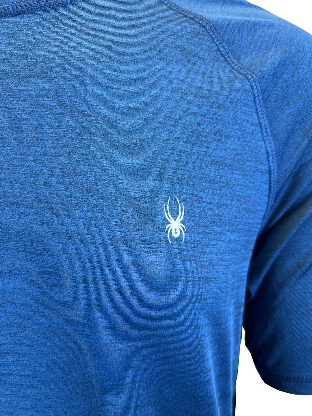 Spyder Swim Men's Dress Blue Solid T-Shirt Rashguard Quick Dry UPF Lightweight Hybrid S/S