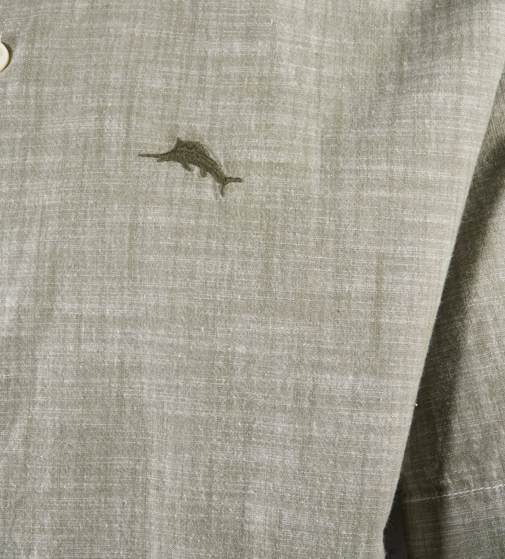 Tommy Bahama Men's Tea Leaf Shirt Marlin Logo Short Sleeve Button (S13)