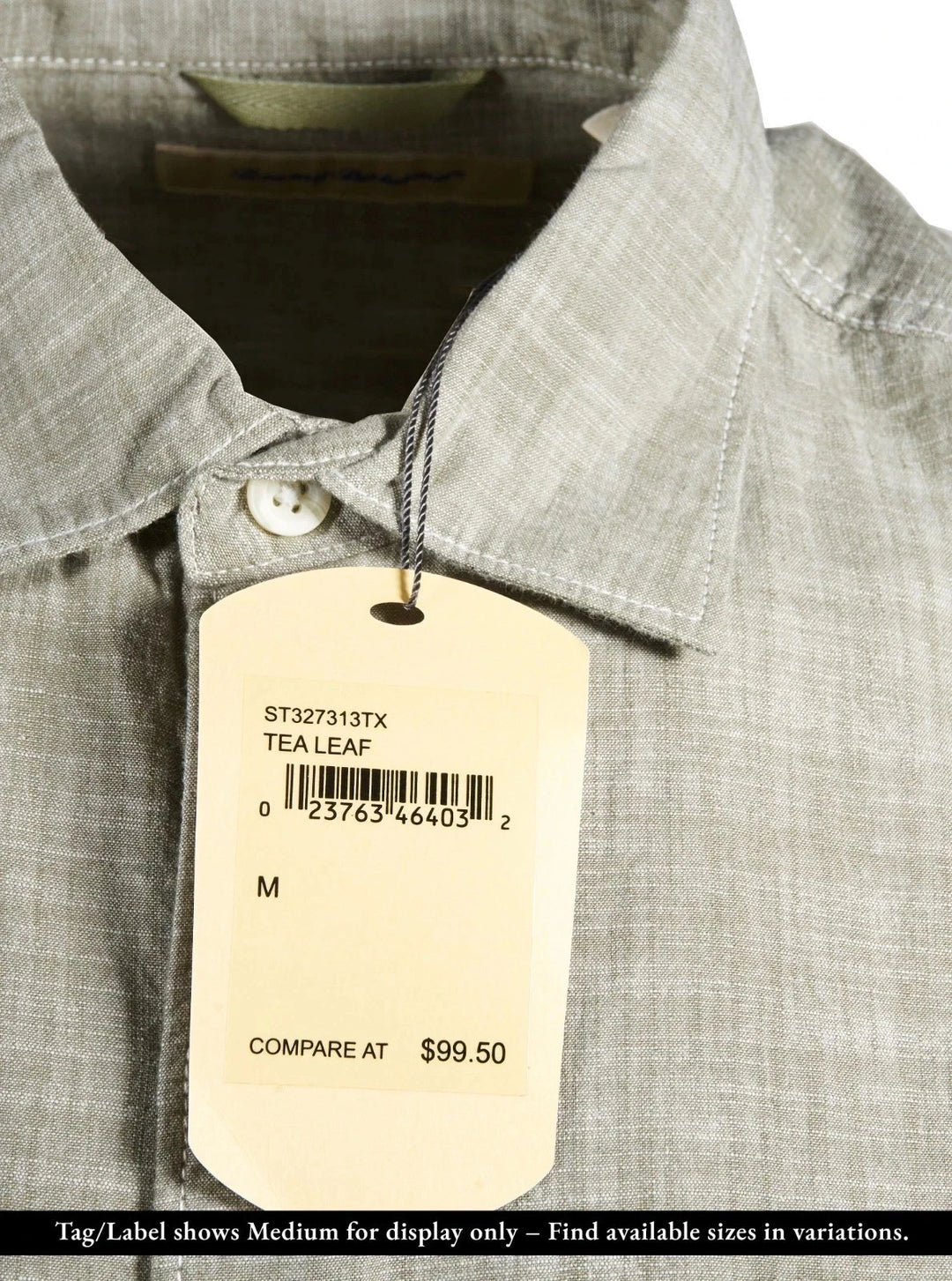 Tommy Bahama Men's Tea Leaf Shirt Marlin Logo Short Sleeve Button (S13)