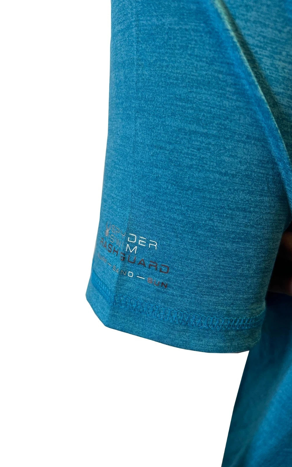 Spyder Swim Men's Blue Lagoon Solid T-Shirt Rashguard Quick Dry UPF Lightweight Hybrid S/S