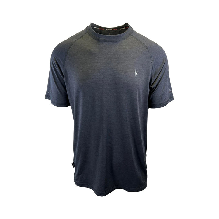 Spyder Swim Men's Black Solid T-Shirt Rashguard Quick Dry UPF Lightweight Hybrid S/S