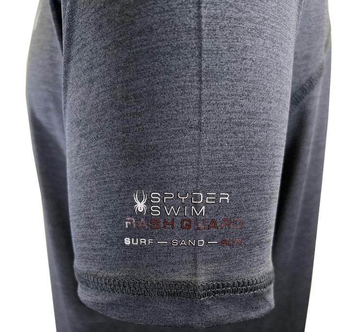 Spyder Swim Men's Black Solid T-Shirt Rashguard Quick Dry UPF Lightweight Hybrid S/S