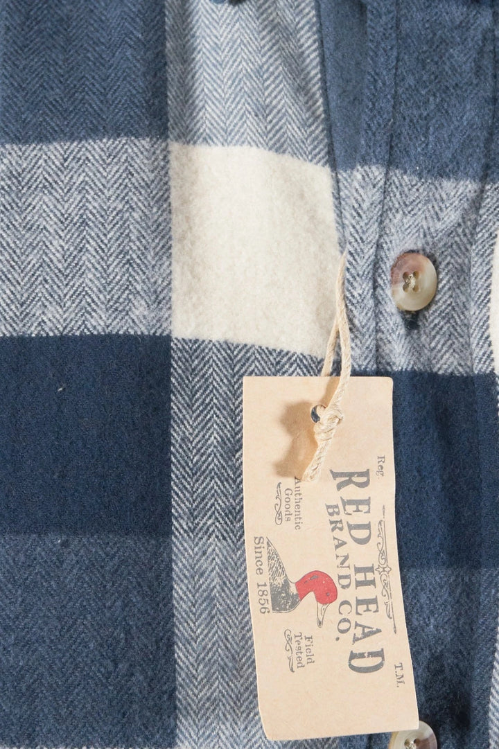 Redhead Men’s Navy Blue Buffalo Shirt Ultimate Flannel Button Down L/S (S06)