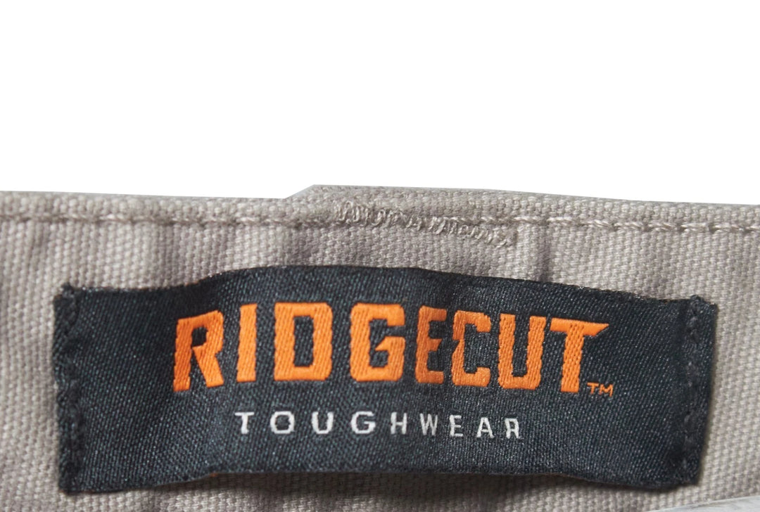 Ridgecut Men's Gray Pant Straight Fit Mid-Rise Canvas Work Pants (01)