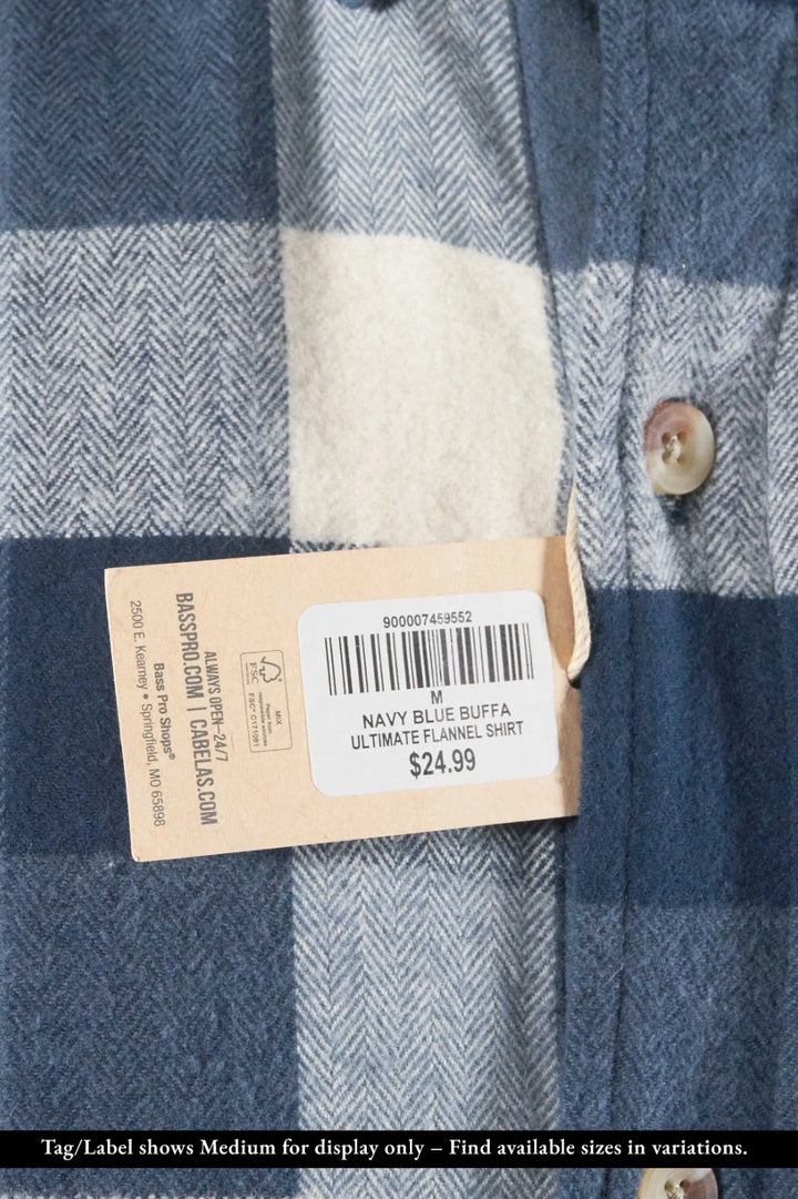 Redhead Men’s Navy Blue Buffalo Shirt Ultimate Flannel Button Down L/S (S06)