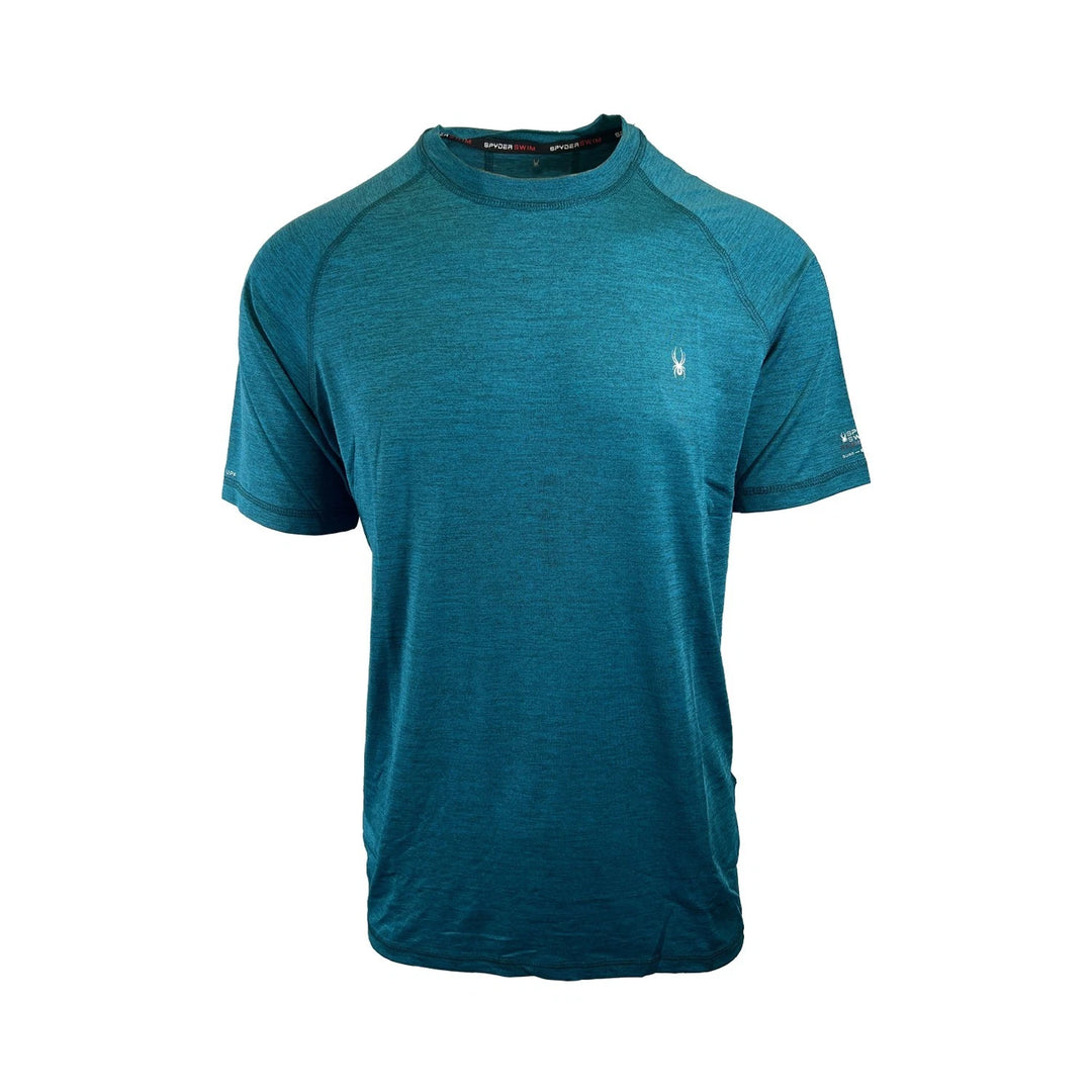 Spyder Swim Men's Ocean Solid T-Shirt Rashguard Quick Dry UPF Lightweight Hybrid S/S