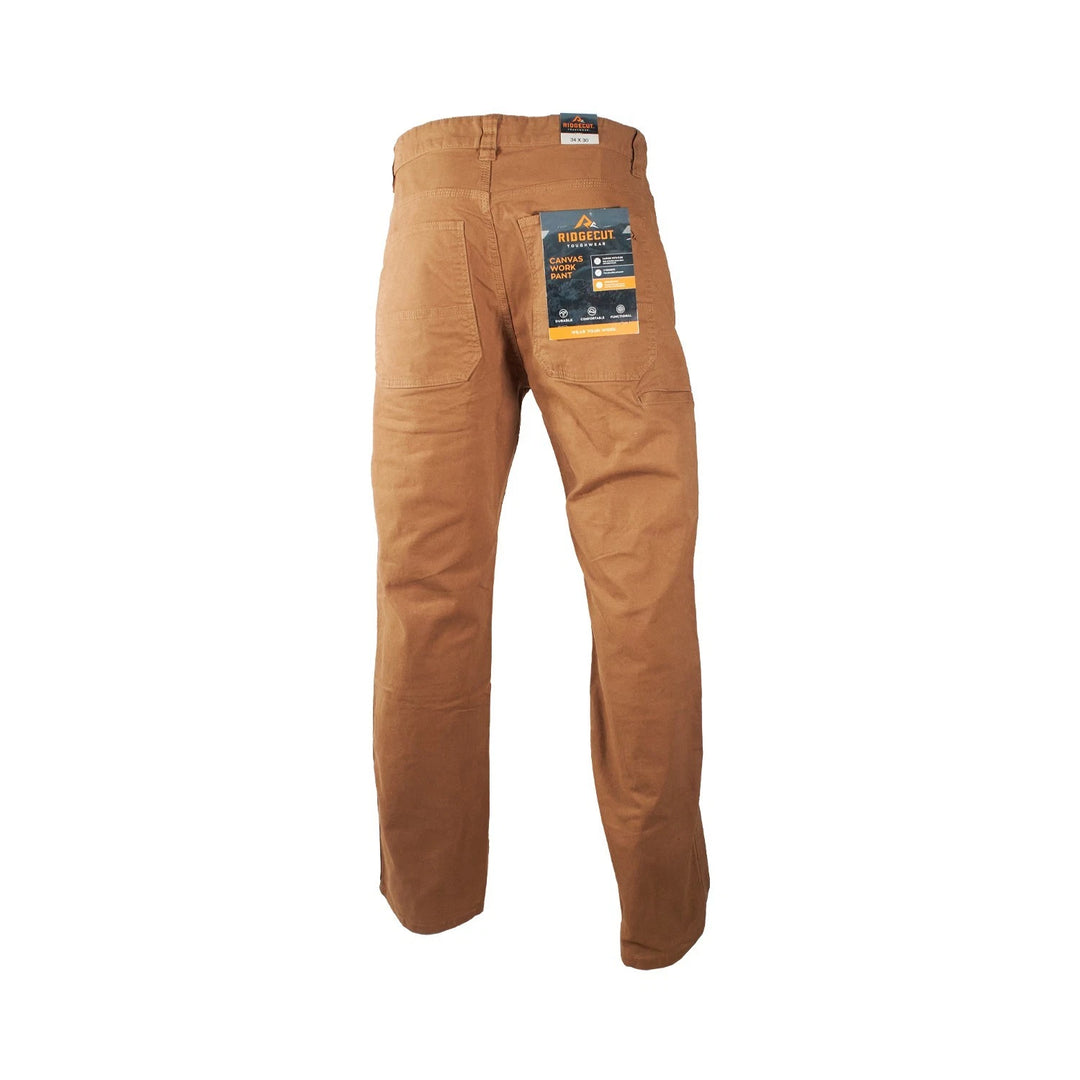 Ridgecut Men's Rubber Pant Straight Fit Mid-Rise Canvas Work Pants (02)