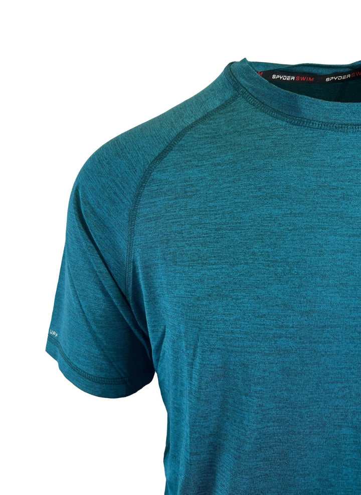 Spyder Swim Men's Ocean Solid T-Shirt Rashguard Quick Dry UPF Lightweight Hybrid S/S