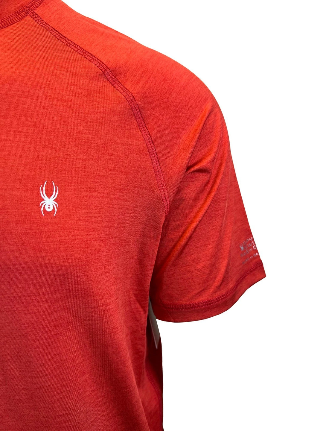 Spyder Swim Men's Red Solid T-Shirt Rashguard Quick Dry UPF Lightweight Hybrid S/S