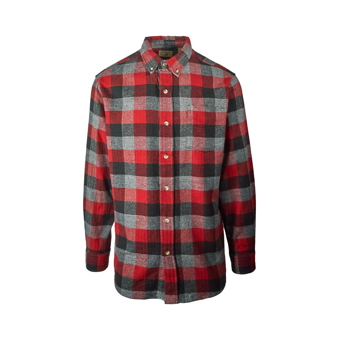 Redhead Men’s Red Black Buffalo Shirt Ultimate Flannel Button Down L/S (S07)
