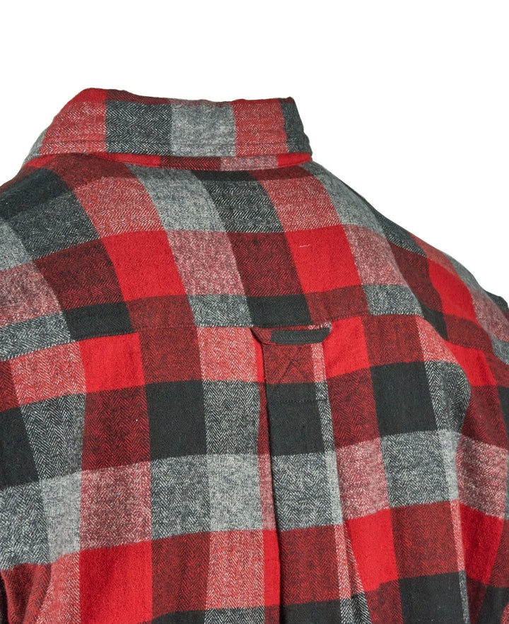 Redhead Men’s Red Black Buffalo Shirt Ultimate Flannel Button Down L/S (S07)