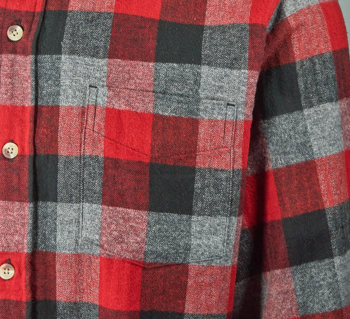 Redhead Men’s Red Black Buffalo Shirt Ultimate Flannel Button Down L/S (S07)