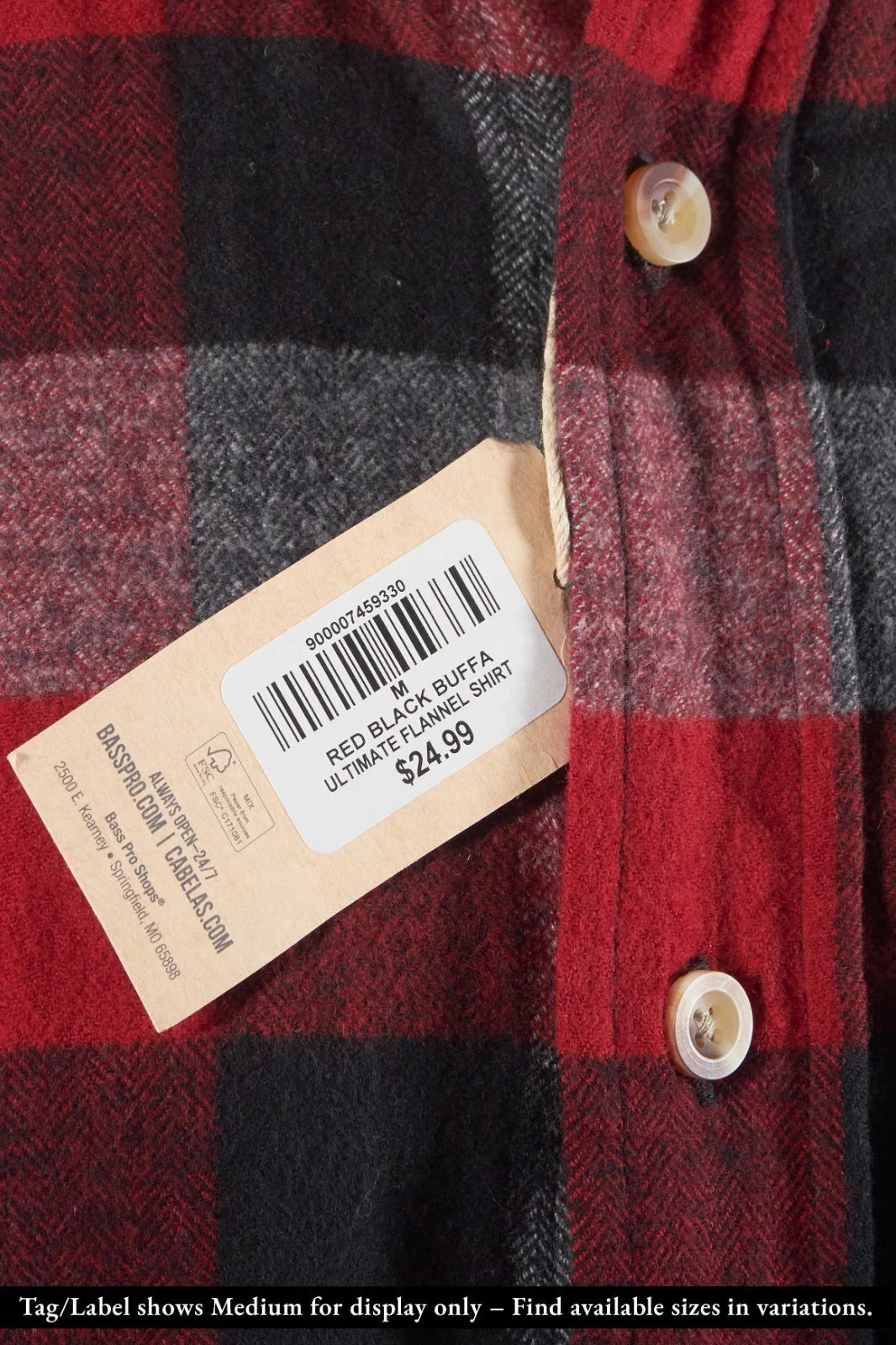 Redhead Men’s Red Black Buffalo Shirt Ultimate Flannel Button Down L/S (S07)