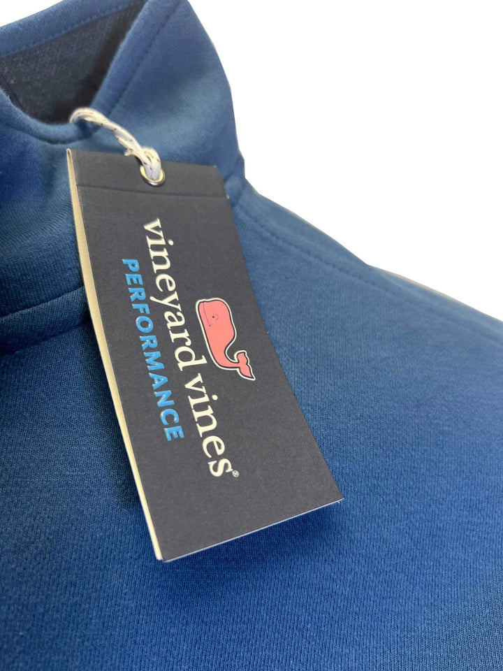 Vineyard Vines Men's Saltwater Surf Stp Moonshine Stripe Quarter-Zip Pullover