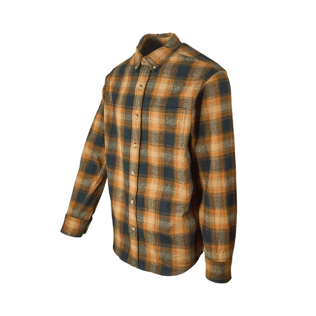 Redhead Men’s Buckthorn Brown Plaid  Shirt Ultimate Flannel Button Down L/S (S09)