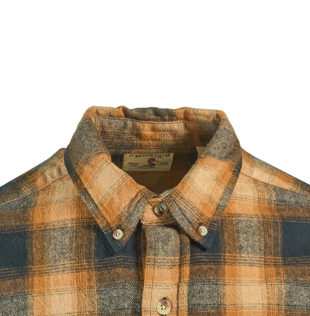 Redhead Men’s Buckthorn Brown Plaid  Shirt Ultimate Flannel Button Down L/S (S09)