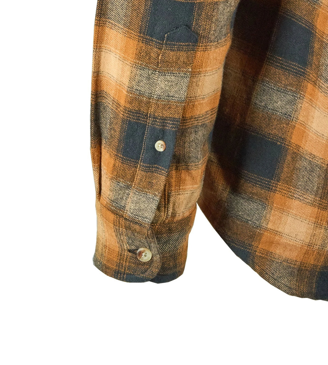 Redhead Men’s Buckthorn Brown Plaid  Shirt Ultimate Flannel Button Down L/S (S09)