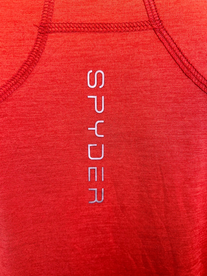 Spyder Swim Men's Red Solid T-Shirt Rashguard Quick Dry UPF Lightweight Hybrid S/S