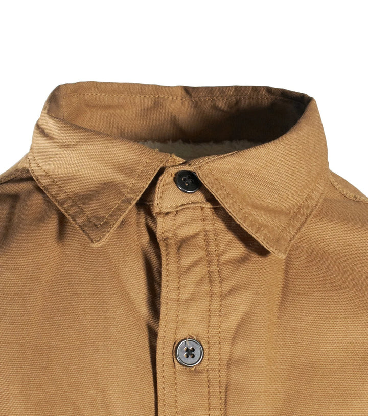 Eddie Bauer Men's Jacket Brown Ballistic Duck Work Wear Shacket (S03)