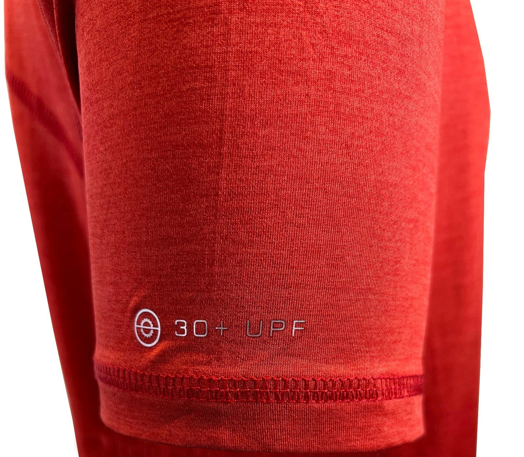 Spyder Swim Men's Red Solid T-Shirt Rashguard Quick Dry UPF Lightweight Hybrid S/S