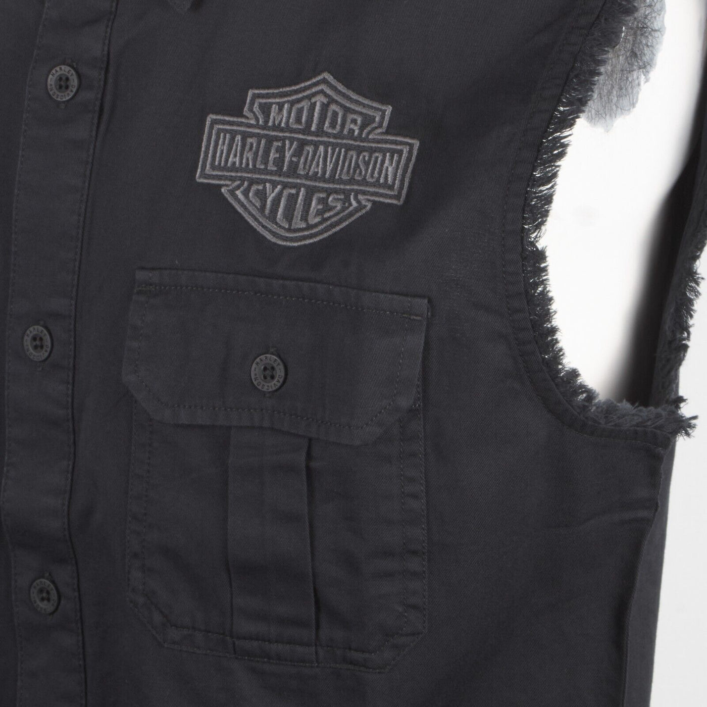 Harley-Davidson Men's Sturgis Bar & Shield Blowout Button Down Sleeveless Vest