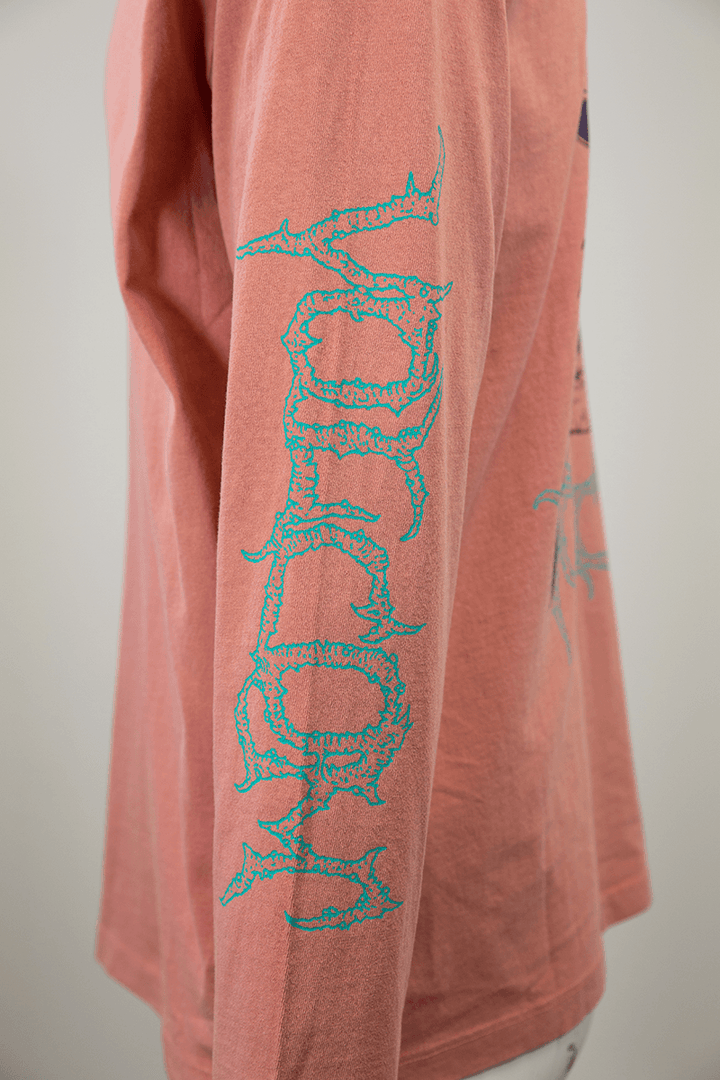 Volcom Men's Salmon Pink Remote Chronicles Loose Fit L/S T-Shirt (S01)