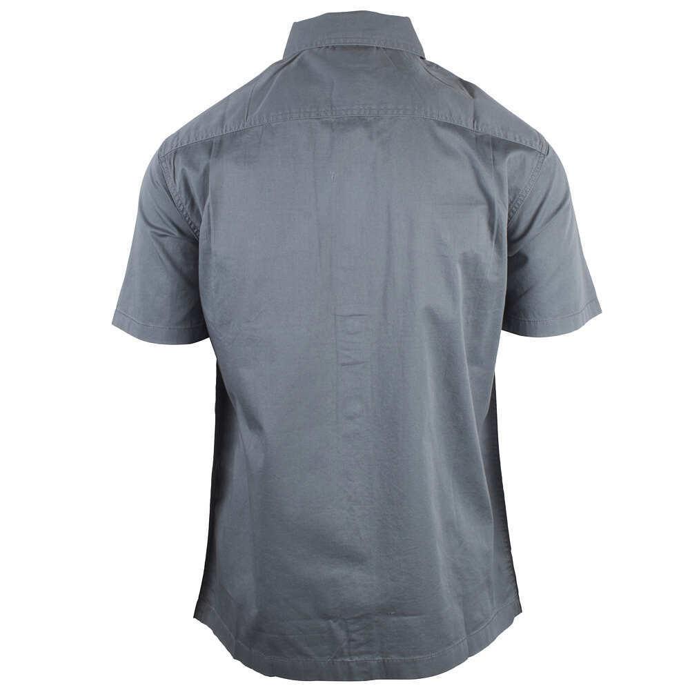 HD Branded Men's Stormy Weather Aqua Bar & Shield S/S Woven Shirt (S43A)