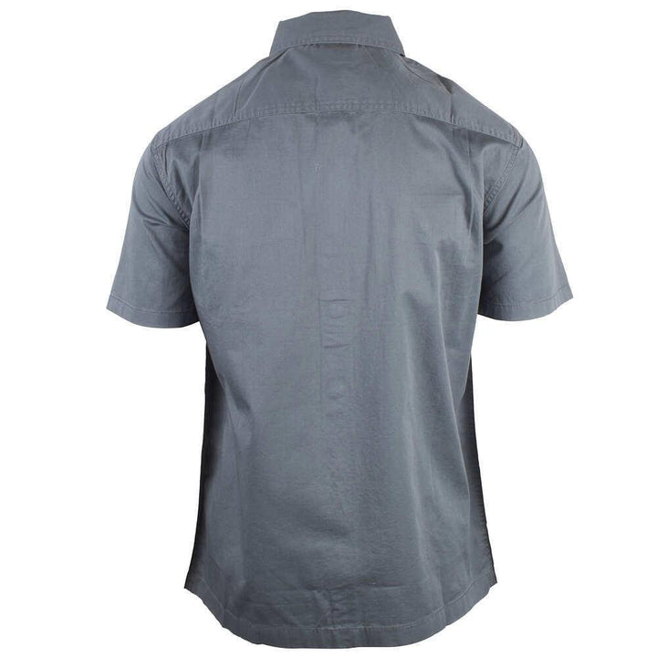 HD Branded Men's Stormy Weather Aqua Bar & Shield S/S Woven Shirt (S43A)