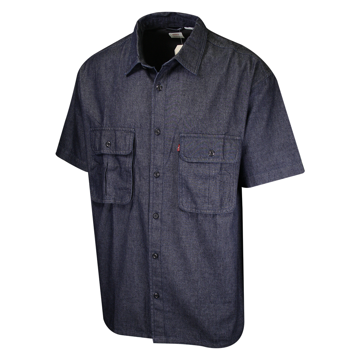 Levi's Men's Navy Blue Denim S/S Woven Shirt (Retail $54.50) S04