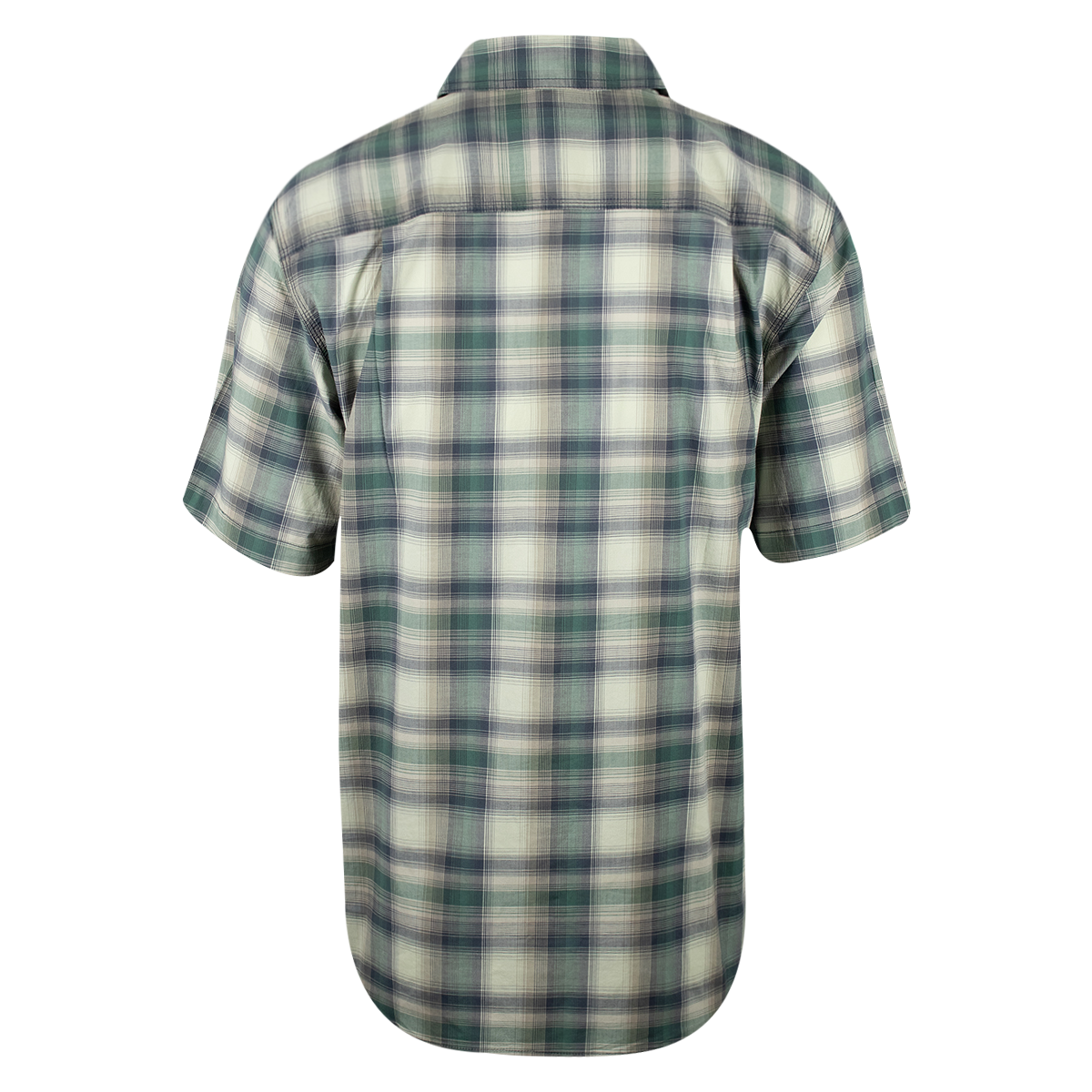 Carhartt Men's Green Grey Navy Plaid Relaxed Fit S/S Woven Shirt (S17)